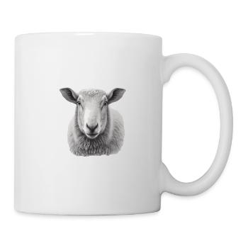 Sheep portrait - Mug - white - Right