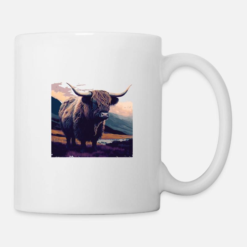 Vache des Highlands - Mug blanc - blanc