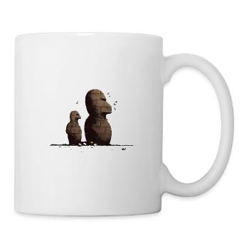Statue de tête de Rapa Nui Moai Île de Pâques - Mug blanc - blanc - Droite