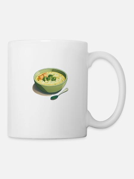 Broccoli Cheddar Soup - Tasse - Weiß