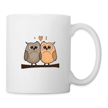 Owl Heart Valentine's Day - Mug - white - Right