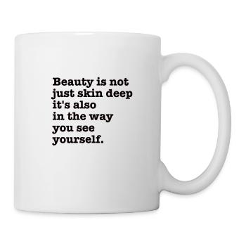 Beauté naturelle Pas de graisse buccale Romover Citation - Mug blanc - blanc - Droite