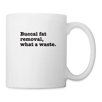 Beauté naturelle Pas de graisse buccale Romover Citation - Mug blanc - blanc - Droite
