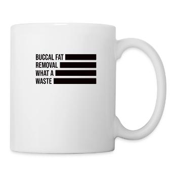 Beauté naturelle Pas de graisse buccale Romover Citation - Mug blanc - blanc - Droite
