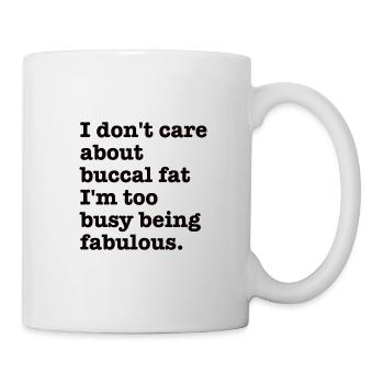 Beauté naturelle Pas de graisse buccale Romover Citation - Mug blanc - blanc - Droite
