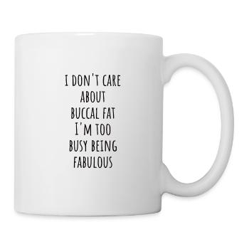 Beauté naturelle Pas de graisse buccale Romover Citation - Mug blanc - blanc - Droite