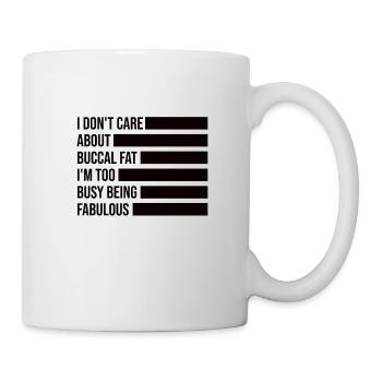 Beauté naturelle Pas de graisse buccale Romover Citation - Mug blanc - blanc - Droite