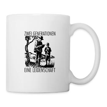 Zwei Generationen Eine Leidenschaft - Tasse - Weiß - Rechts