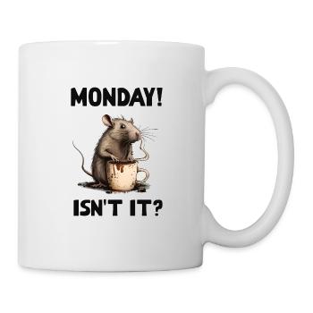 Lundi! N’est-ce pas? Café de rat - Mug blanc - blanc - Droite
