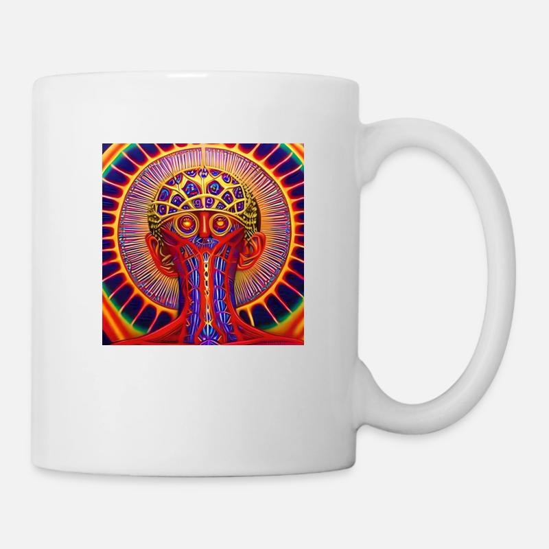 Art abstrait d’une tête 1 - Mug blanc - blanc