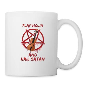 Play Violin and Hail Satan - Tasse - Weiß - Rechts