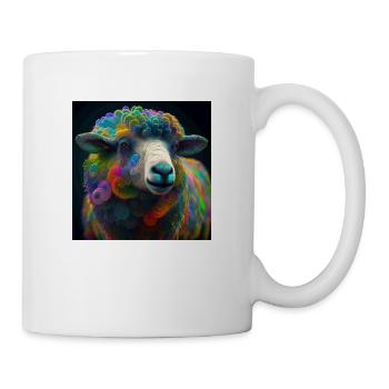 Coloured sheep, unique design - Mug - white - Right