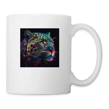 Coloured Jaguar, unique design - Mug - white - Right