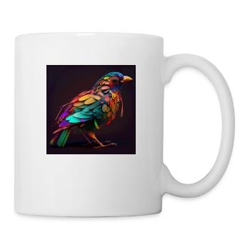 Colorful bird, unique design - Mug - white - Right