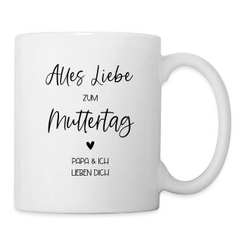 Glückwunsch zum Muttertag Geschenkidee - Tasse - Weiß - Rechts