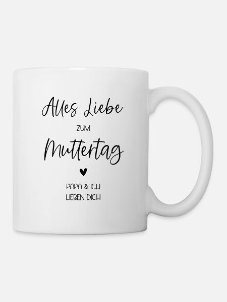 Glückwunsch zum Muttertag Geschenkidee - Tasse - Weiß