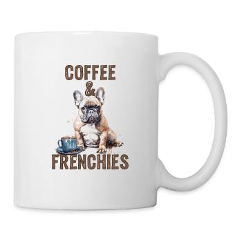 Coffee & Frenchies - Tasse - Weiß - Rechts