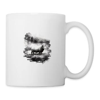 Sheep Landscape - Tasse - Weiß - Rechts
