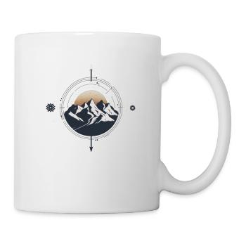 Randonnée à la Boussole de montagne - Mug blanc - blanc - Droite