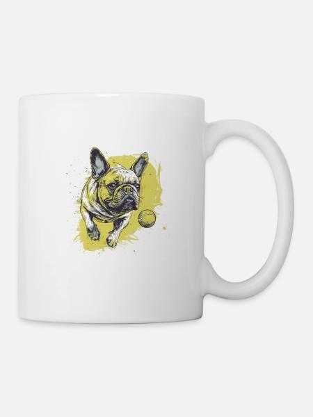 Portrait de bouledogue français - Mug blanc - blanc