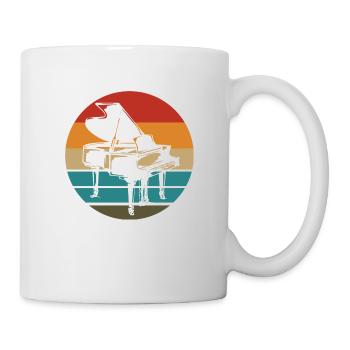 Musique pour piano - Mug blanc - blanc - Droite