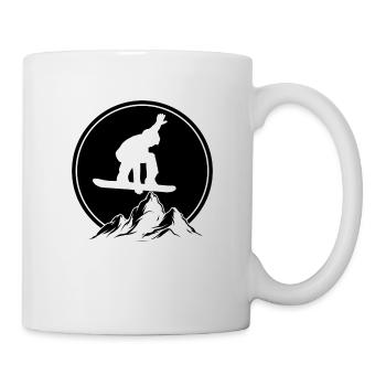Snowboarder Wintersport Schnee - Tasse - Weiß - Rechts