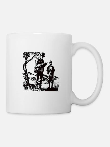 Geocache-abenteuer Für Vater Und Sohn - Tasse - Weiß
