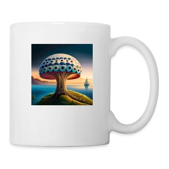 Mushroom comic - Tasse - Weiß - Rechts