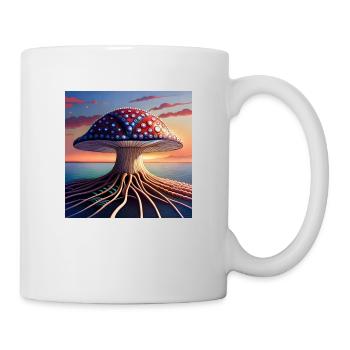 Mushroom Comic - Tasse - Weiß - Rechts