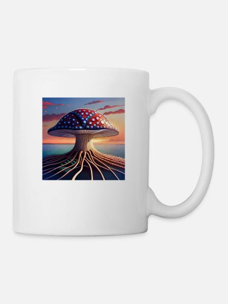 Mushroom Comic - Tasse - Weiß