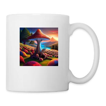 Mushroom comic - Tasse - Weiß - Rechts
