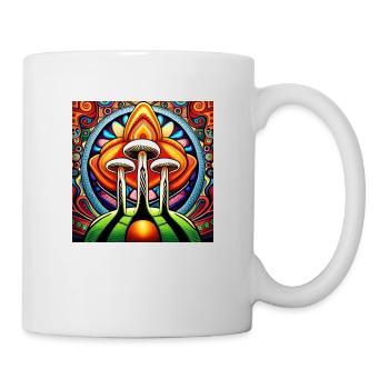 Mushroom comic - Tasse - Weiß - Rechts