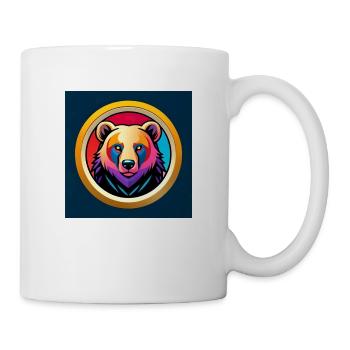 Pop-Art-Bär - Tasse - Weiß - Rechts