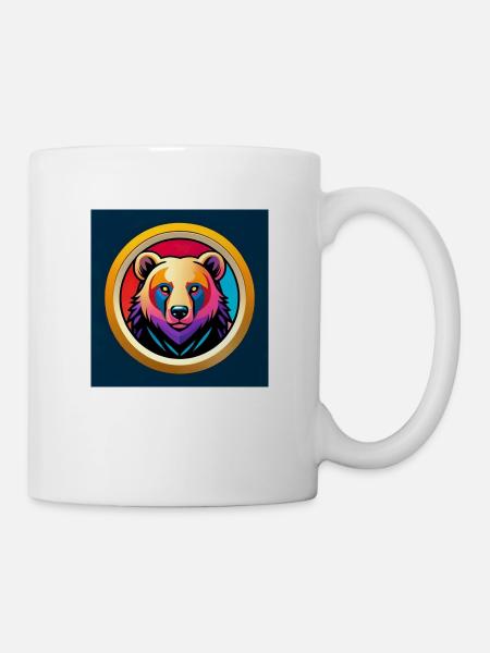 Pop-Art-Bär - Tasse - Weiß