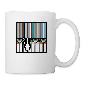 Pop-Art-Bär - Tasse - Weiß - Rechts