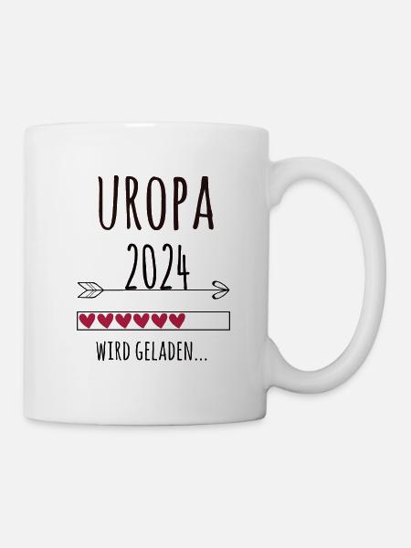 Uropa 2024 Schwangerschaft Opi Geschenk - Tasse - Weiß