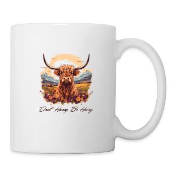 Don't Hurry Be Hairy Highland Cow - Tasse - Weiß - Rechts