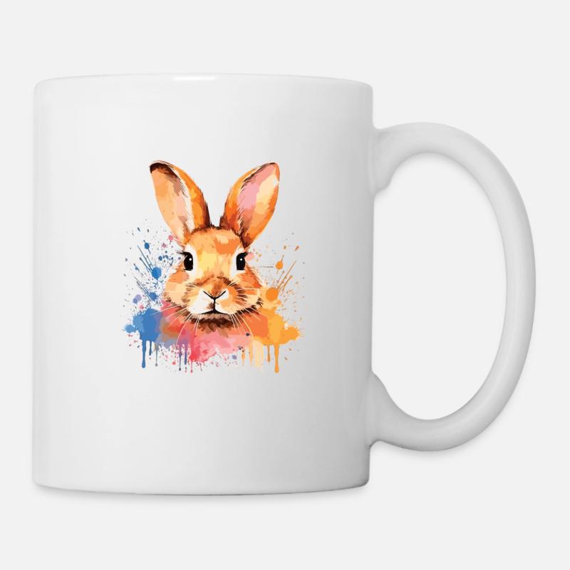 Drôle de lapin - design mignon pour - Mug blanc - blanc