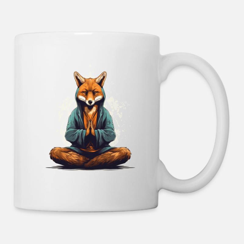 Yoga Fuchs - Tasse - Weiß