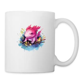 Bunter Axolotl - Niedliches Design Für - Tasse - Weiß - Rechts