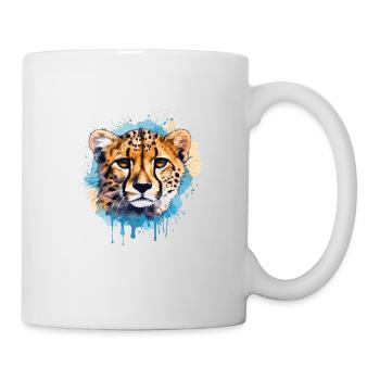 Art coloré - Mignon & Wild Cheetah design - Mug blanc - blanc - Droite