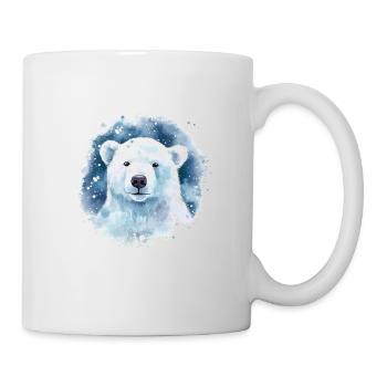 Colorful polar bear - awareness of climate change - Mug - white - Right
