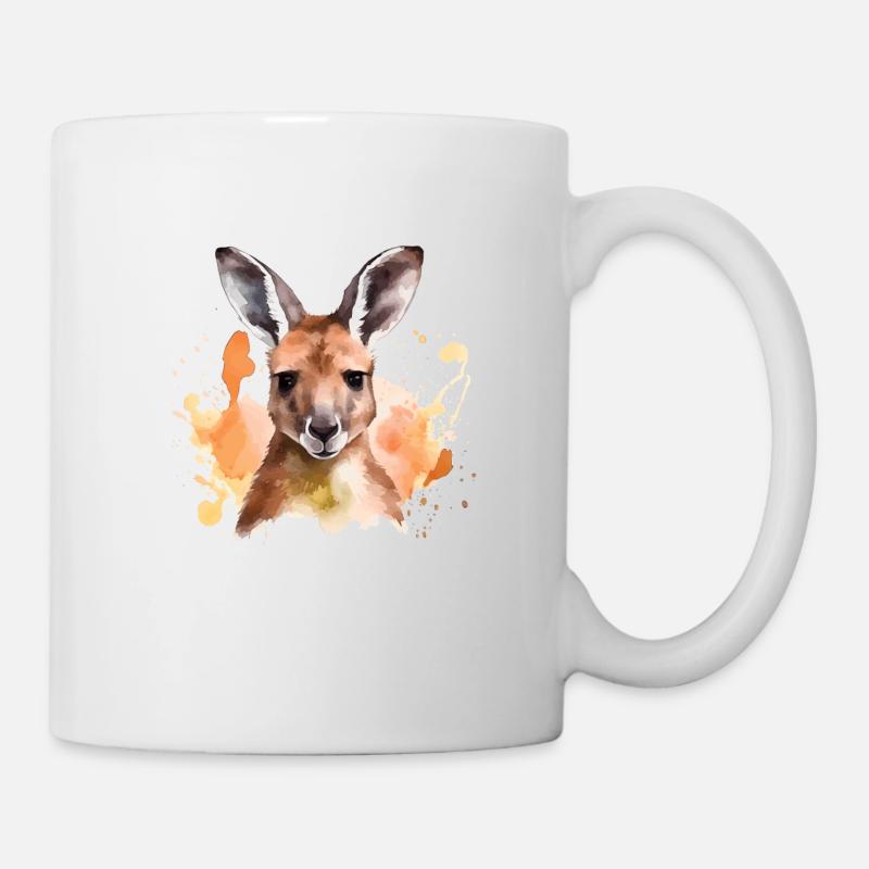 Entzückendes Känguru-aquarell - Tasse - Weiß