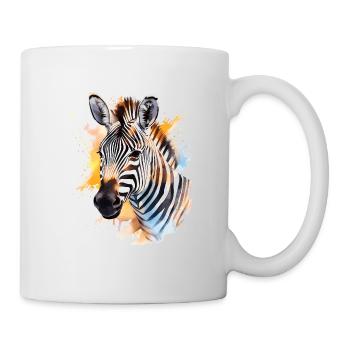Niedliche Zebra-aquarellkunst - Tasse - Weiß - Rechts