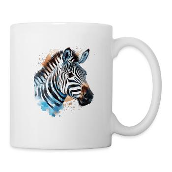 Niedliche Zebra-aquarellkunst - Tasse - Weiß - Rechts