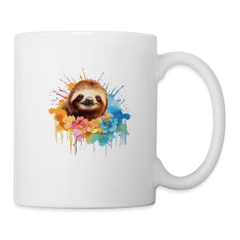 Watercolor sloth - cute design for - Mug - white - Right