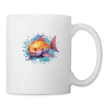 Art de l’aquarelle mignon du poisson-lune - Mug blanc - blanc - Droite