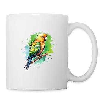 Art de l’aquarelle mignonne perruche - Mug blanc - blanc - Droite