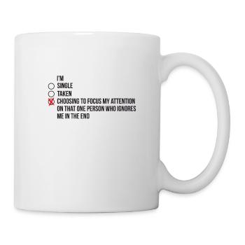 Complicated relationship status - single - Mug - white - Right