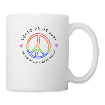 lgbtq Pride 2023 Peace Heart - Tasse - Weiß - Rechts